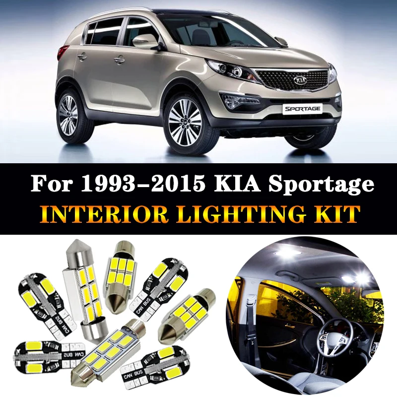 Светодиодный светильник без ошибок для KIA Sportage Идеальный белый купольный