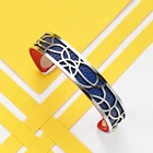 Элегантный женский браслет с цветами, 14 мм, Реверсивный Кожаный браслет для женщин, подарок на день Святого Валентина
