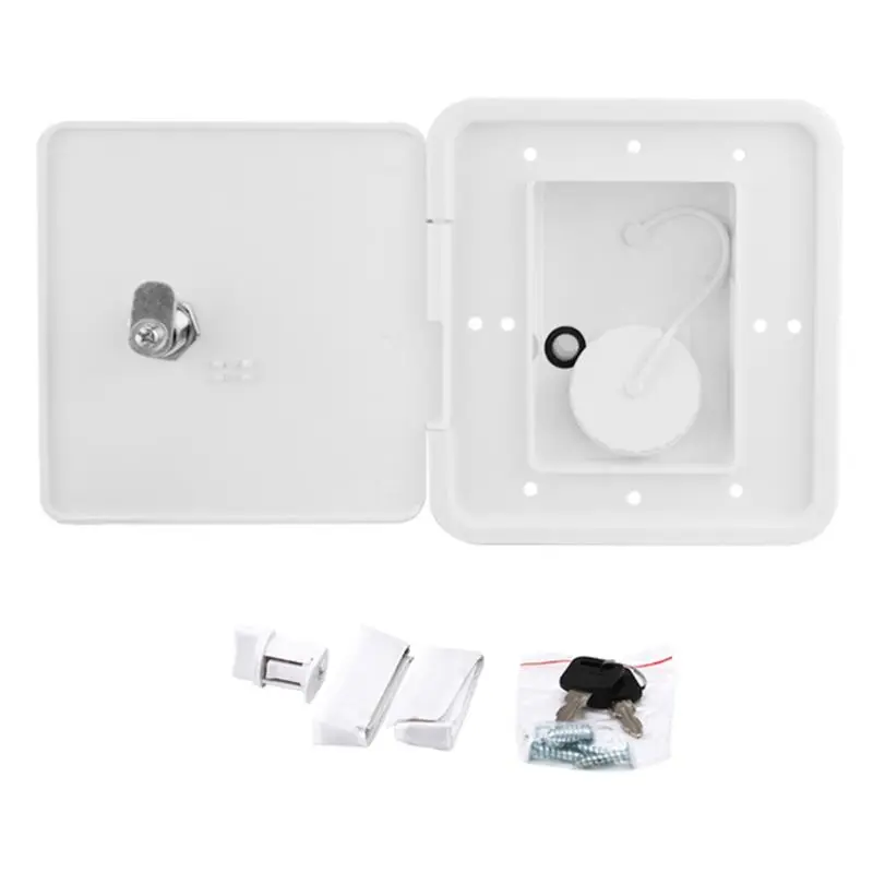 

Квадратная Крышка крышки люка P82B для автофургона, Гравитационный впускной клапан, легкая в установке, доступ к водному наполнителю RV