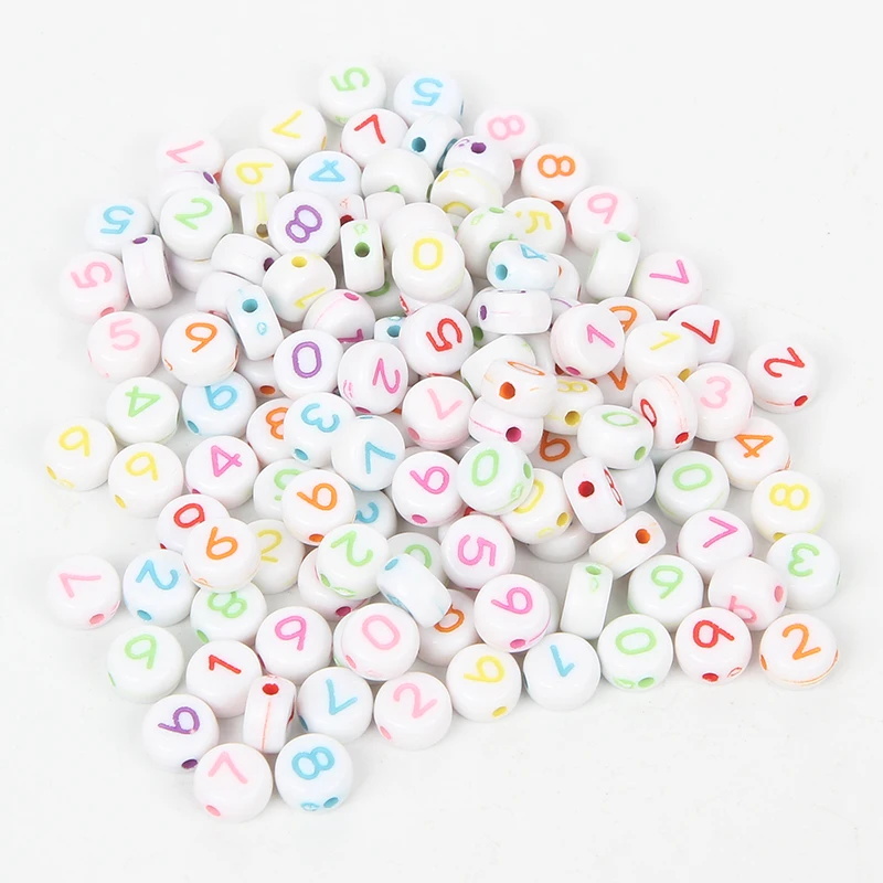 Разноцветные акриловые шарики 200 шт. 7 мм для ювелирных изделий разметка бисер