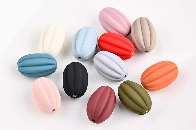 ABS матовая резиновая краска с прямым отверстием специальные бусины в виде тыквы