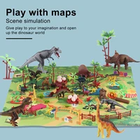 large dinosaur toys set durable dinosaur play set with toy mats storage box dinosaur eggs fossils