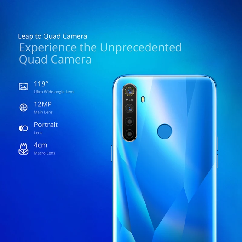 Фото Realme 5 4 ГБ ОЗУ 128 Гб ПЗУ 6 "мобильный телефон Snapdragon 665 AIE Octa Core 12 МП четырехъядерный Realme 5 4 ГБ ОЗУ 128 Гб ПЗУ 6 "мобильный телефон Snapdragon 665 AIE Octa Core 12 МП четырехъядерный