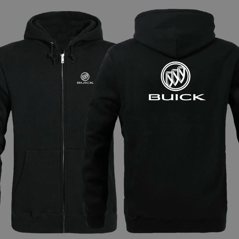 

Buick logo zipper Hooded Sweatshirt Winter Sweatshirts Zipper Jacket Cotton Coat Fashion Hoodie