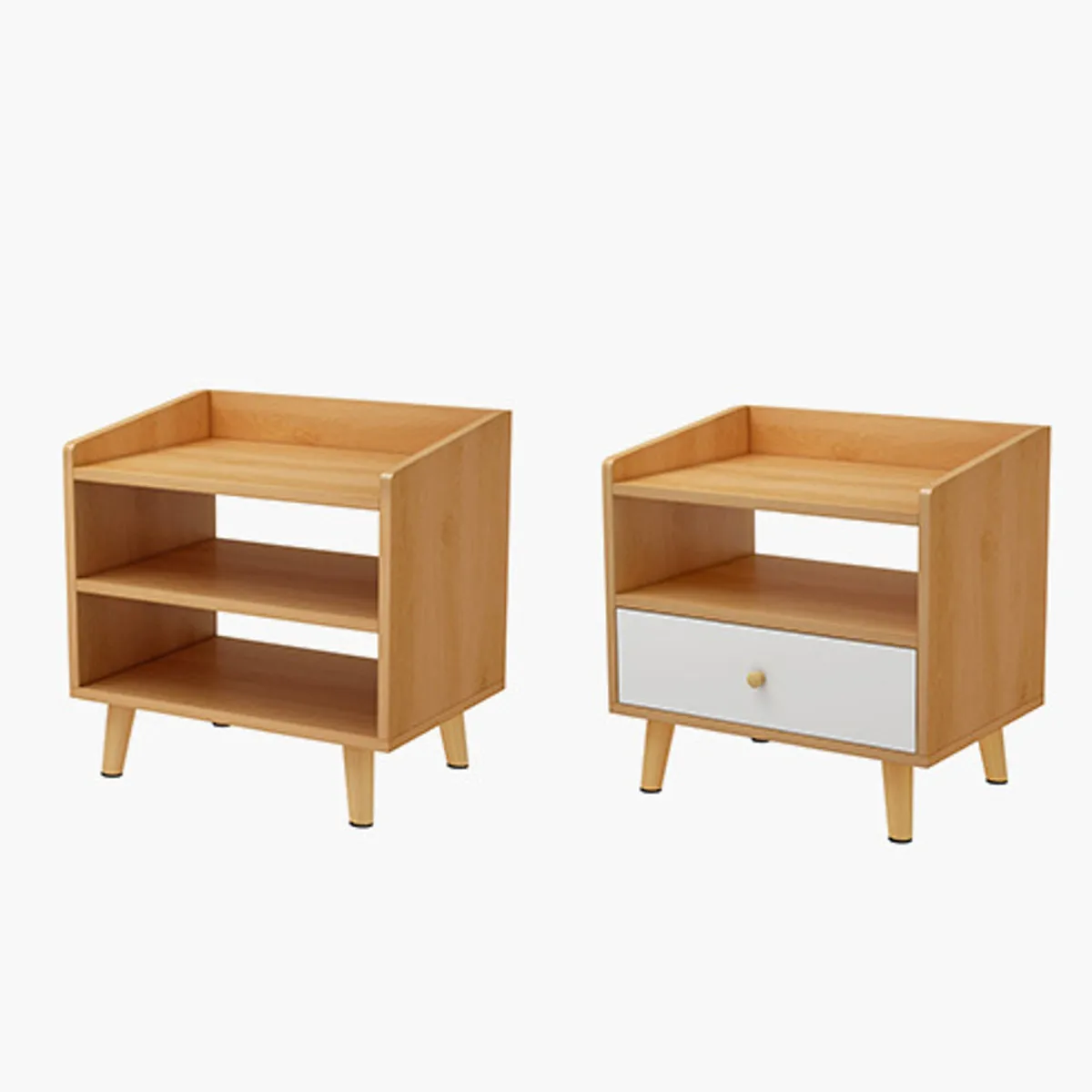 

US Fast-shipping Simple Bedside Table Cabinet Bedroom Locker Economical Mini Small Apartment Bedroom Nightstands Modern Locker