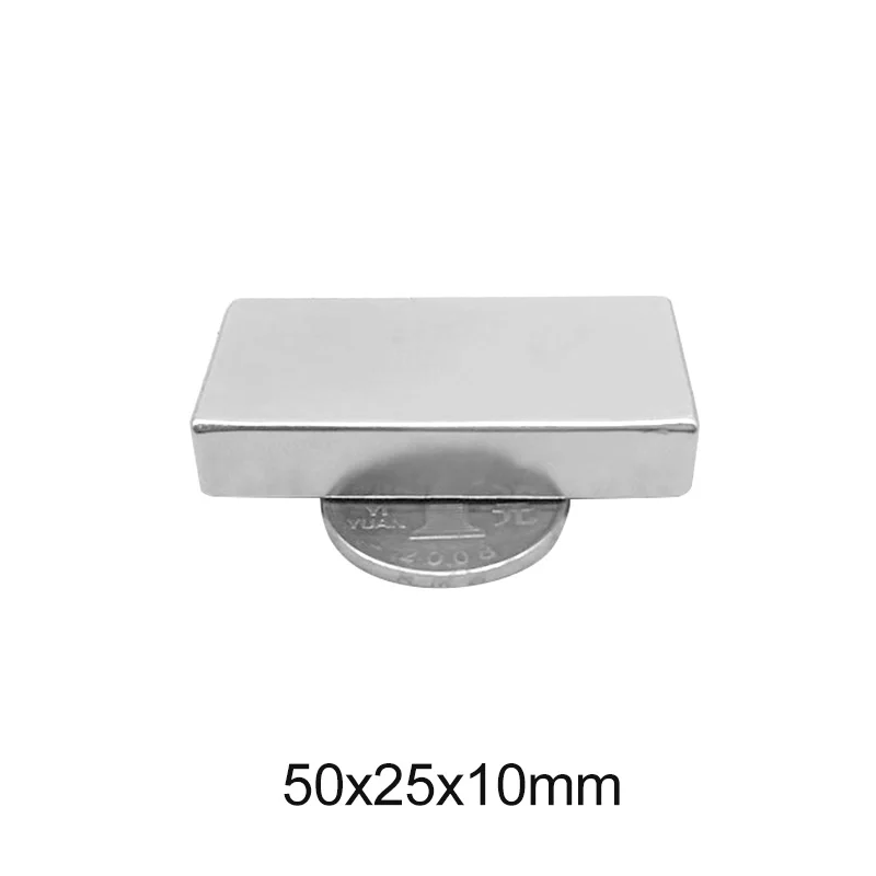 Неодимовый магнит мощный Блок N35 50 х25х10 мм х25 х10 Сильные Постоянные неодимовые