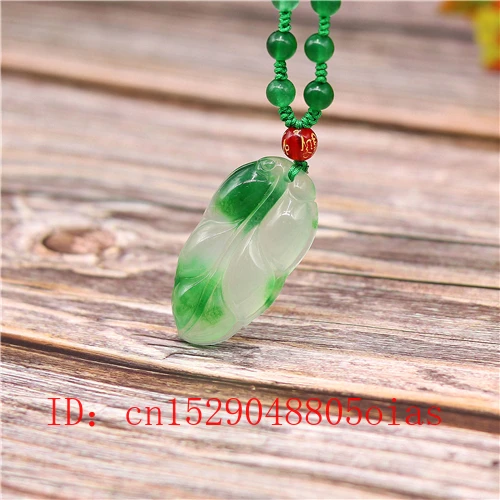 Натуральный Зеленый Изумрудный нефритовый лист кулон ожерелье Jadeite ювелирные