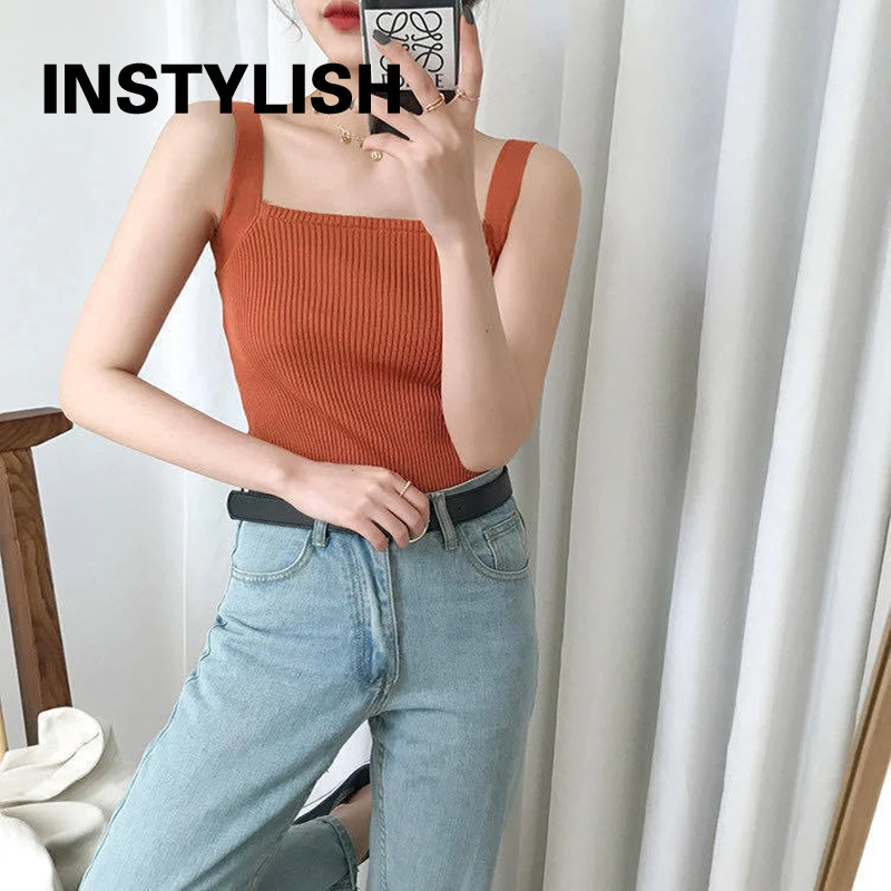 Женский укороченный топ в Корейском стиле Харадзюку Элегантная трикотажная