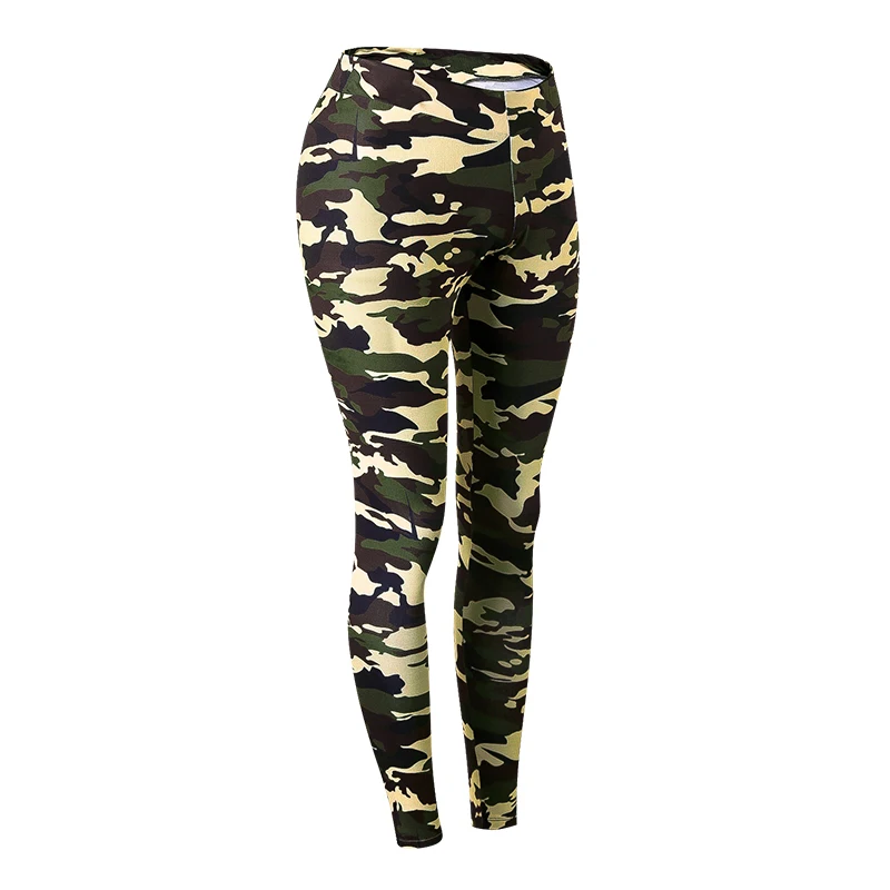 Women's Camo Pants Sport Fitness Leggings Push Up Leggins High Waist Yoga Elastic Tights Quick Dry  Printed Sportswear Gym Girl