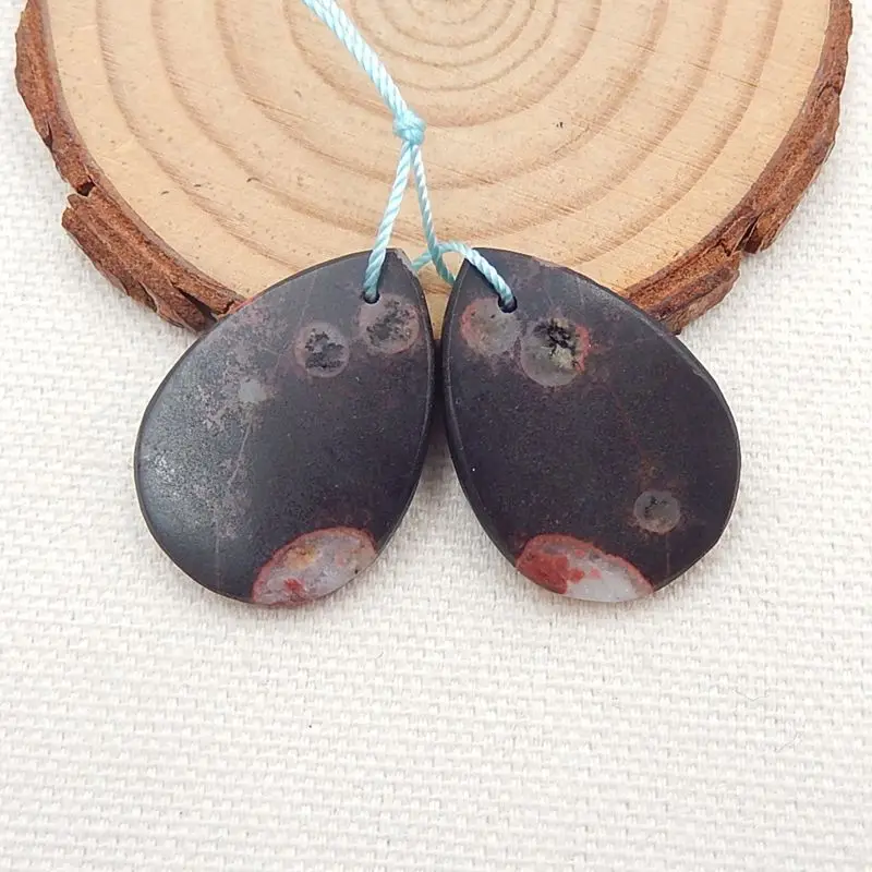 Модные природной яшмы серьги из бисера ручной работы ювелирные парные