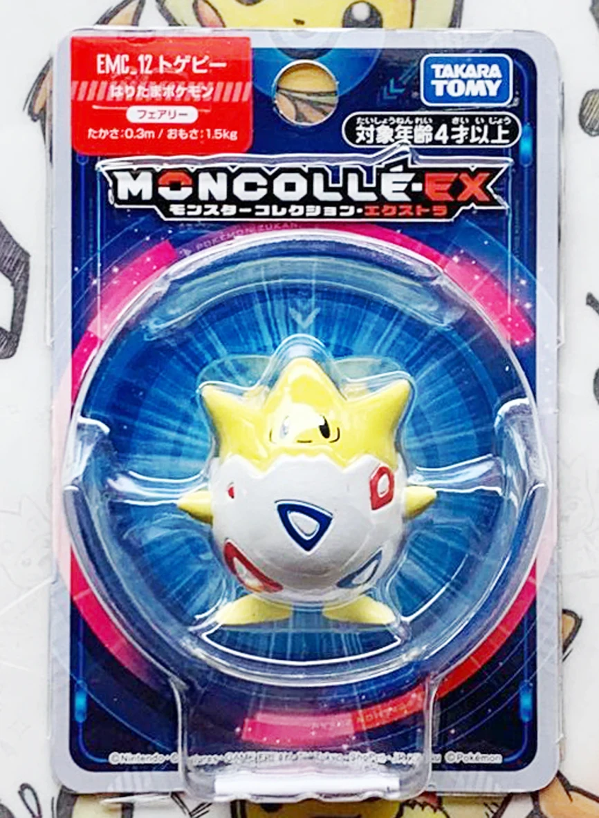 TAKARA TOMY Pokemon pikachu Togepi 12 Аниме фигурки и игрушки модель для детей|Игровые