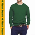 Мужской облегающий свитер 5XL, пуловеры, мужские свитера, однотонный Хлопковый вязаный свитер, трикотажная одежда для мальчиков, весна-зима, темно-синий, зеленый