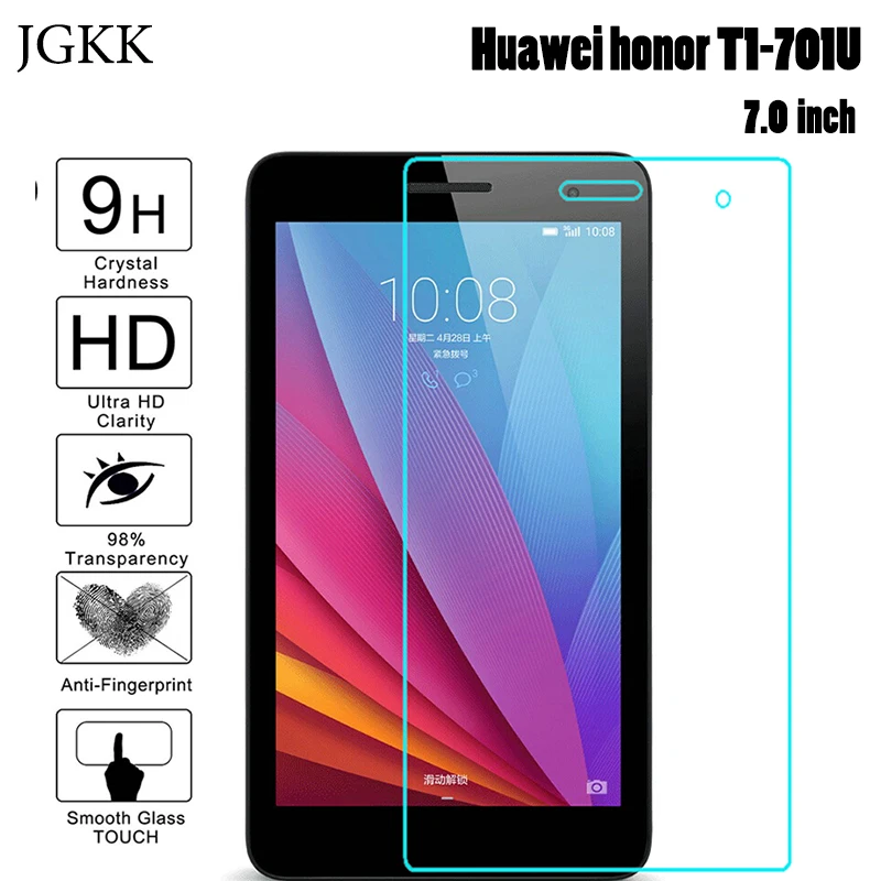 

High quality Tablet Real Tempered Glass Film For Huawei Honor T1-701U BGO-DL09 7.0" Front Explosion-Proof Screen Protective JGKK