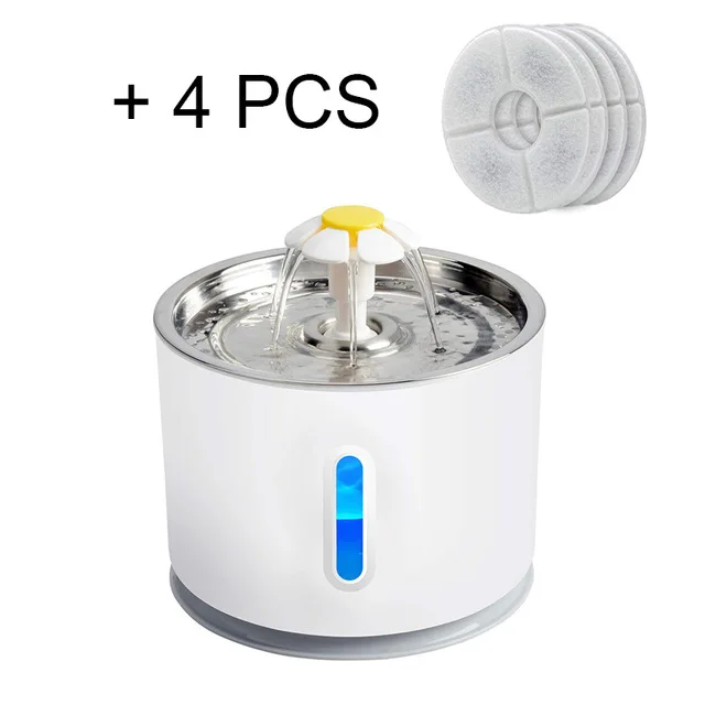 

Cat Dog Automatic Water Fountain Pet Drinking Feeder Active Carbon Filter Drink Bowl Electric Cats Drinker Dispenser USB Powered