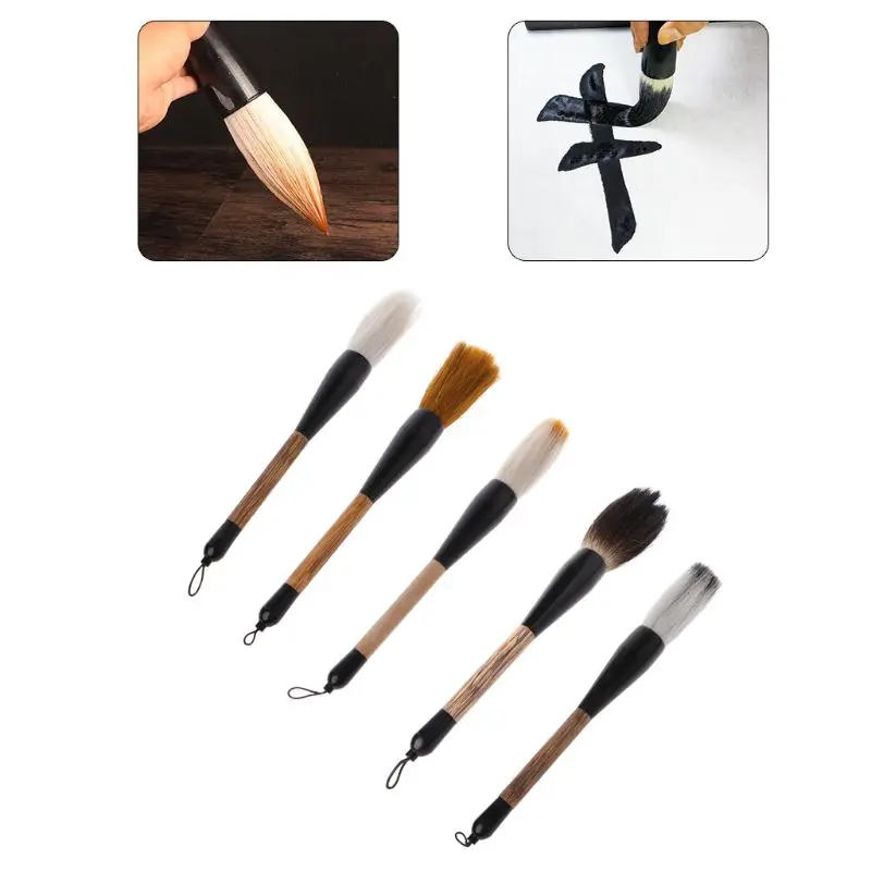 

Large Chinese Calligraphy Paint Brush Goat Hair Bamboo Shaft Flexible 5 Styles