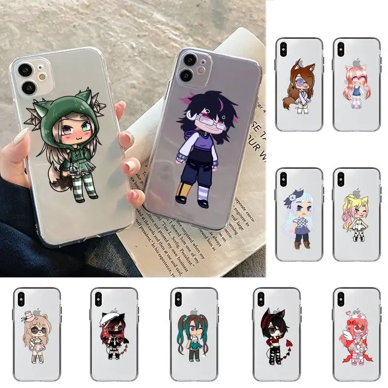 

RuiCaiCa Social game Gacha Life Phone Case for iPhone 11 12 13 mini pro XS MAX 8 7 6 6S Plus X 5S SE 2020 XR cover