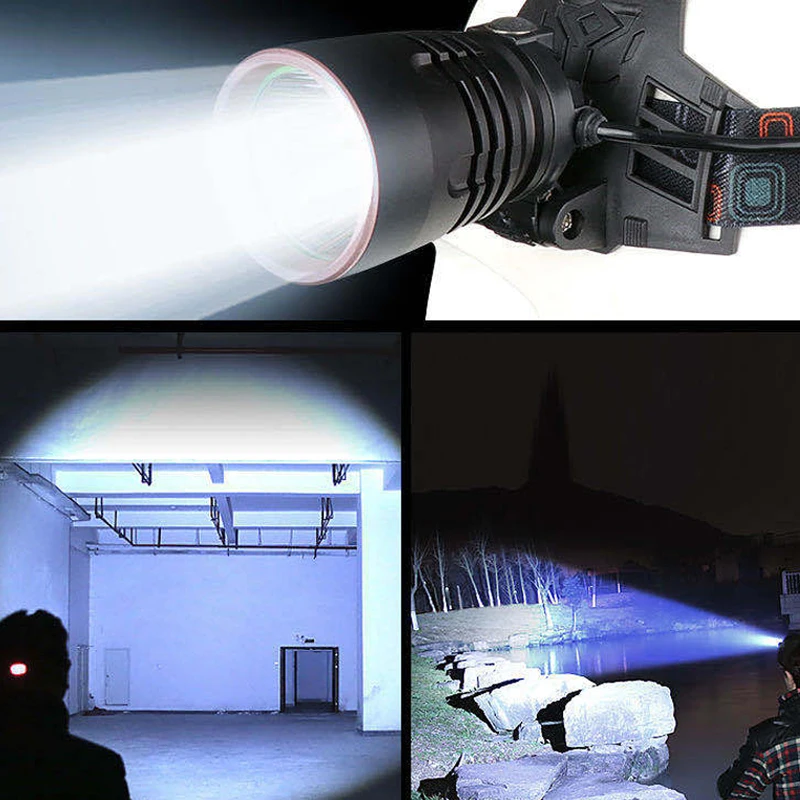 

Strong light lithium battery usb rechargeable new P50 headlight outdoor night fishing waterproof led highlight head-mounted flas