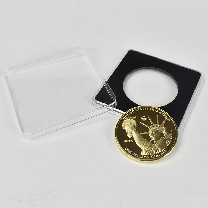 Позолоченная 1 триллион доллара Статуя Свободы монета США криптовалюта