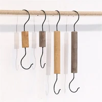 metal iron s hook clothing store display hanger wooden s shape hook