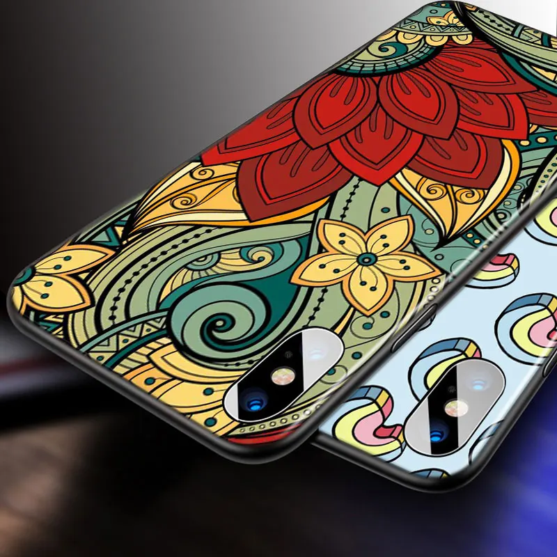 

Candy balloon flower cute For Apple iPhone 12 11 Pro Max mini XS Max XR X 8 7 6 6S Plus 5S SE 2020 Soft Black Phone Case