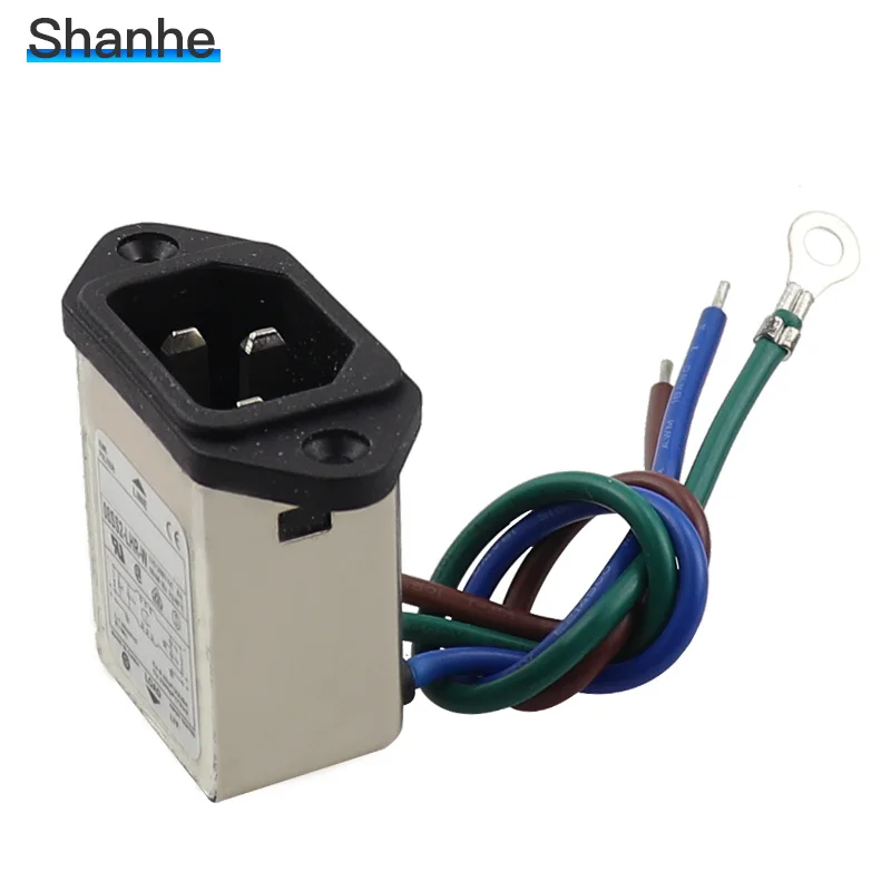 Для монтажа в панель 3 шпильки гнездо переменного тока 8A EMI фильтр 115/250VAC 50/60Hz