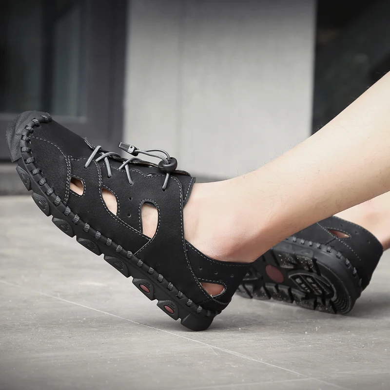 

Summer Men Sandals Business Casual Shoes Men Outdoor Beach Sandals Roman Men Summer Water Shoes 2020 New