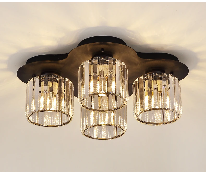 

Nordic led ceiling lamp simple modern living room lamp American geometric bedroom lamp study lamp copper balcony lamps
