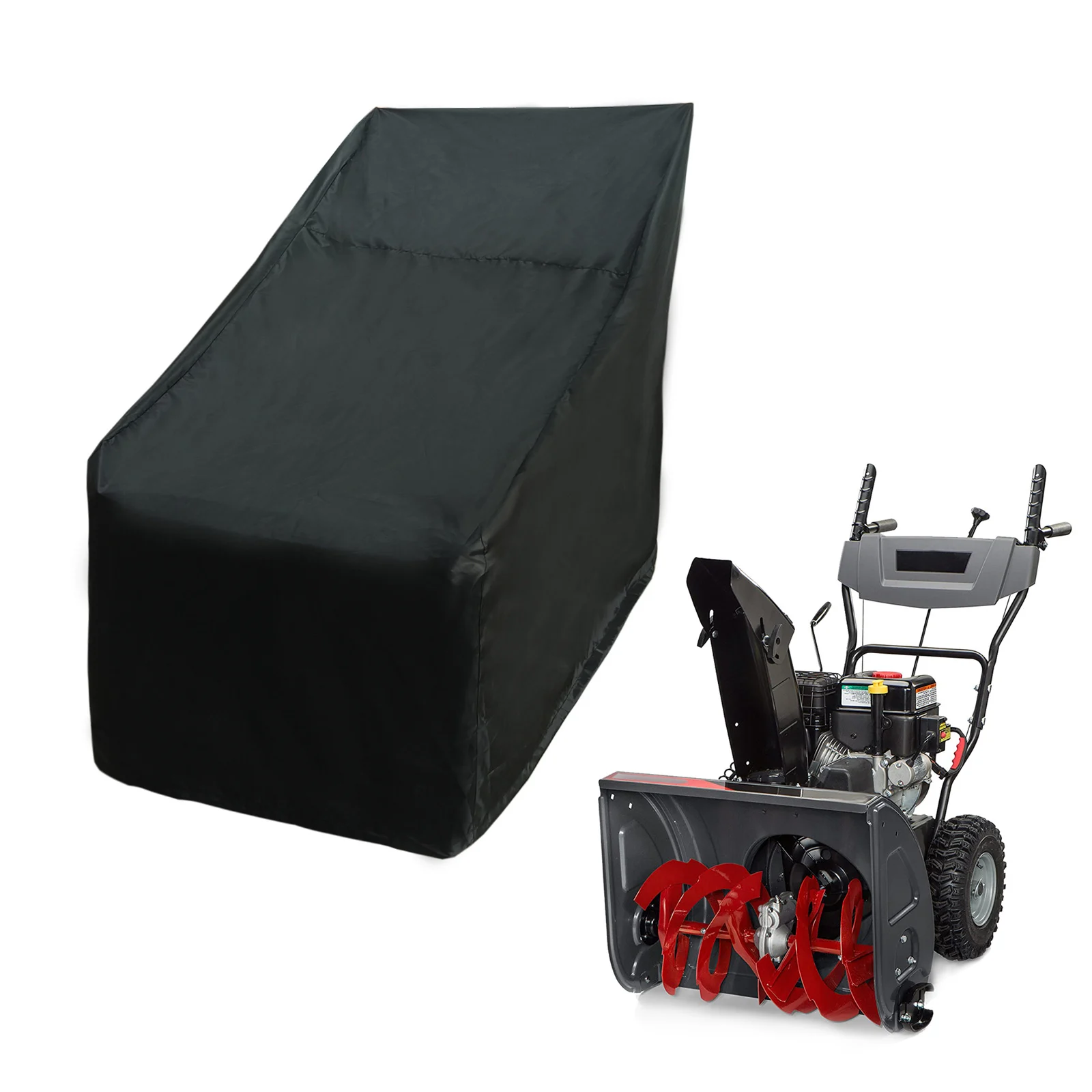 

Black Snow Thrower Cover Outdoor Anti-UV Waterproof Snow Blowers Cover With Buckle Drawstring For Most Electric Snow Blowers