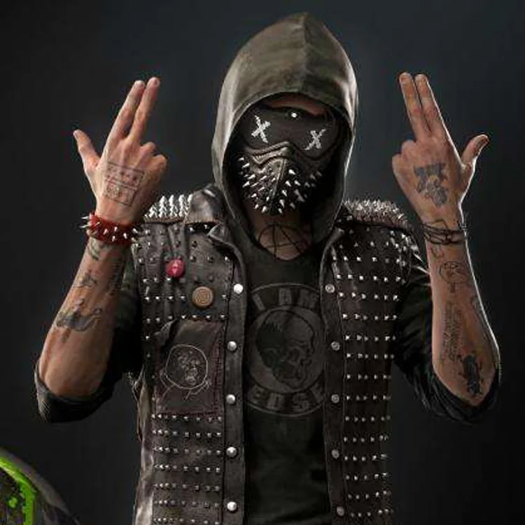 Маска с заклепками Watch Dog в стиле панк маска дьявола вечерние маски для косплея