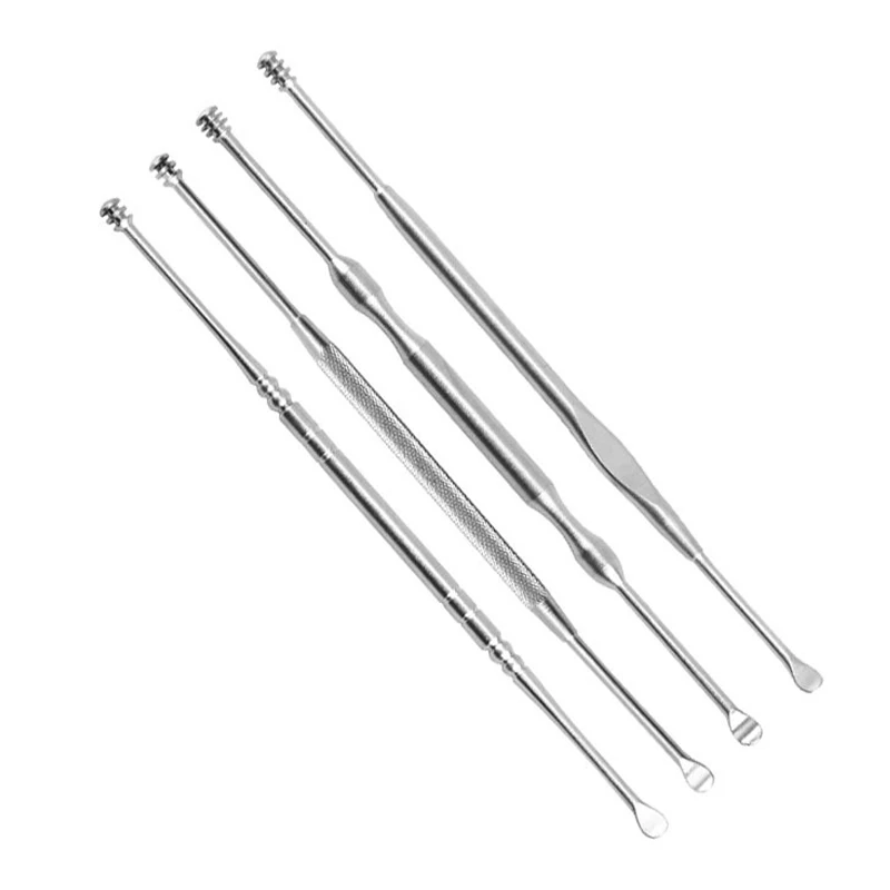 

1PCS Ear Wax Pickers Portable Stainless Steel Ear Cleaner Wax Curette Spiral Spoon Removal Beauty Care Tool