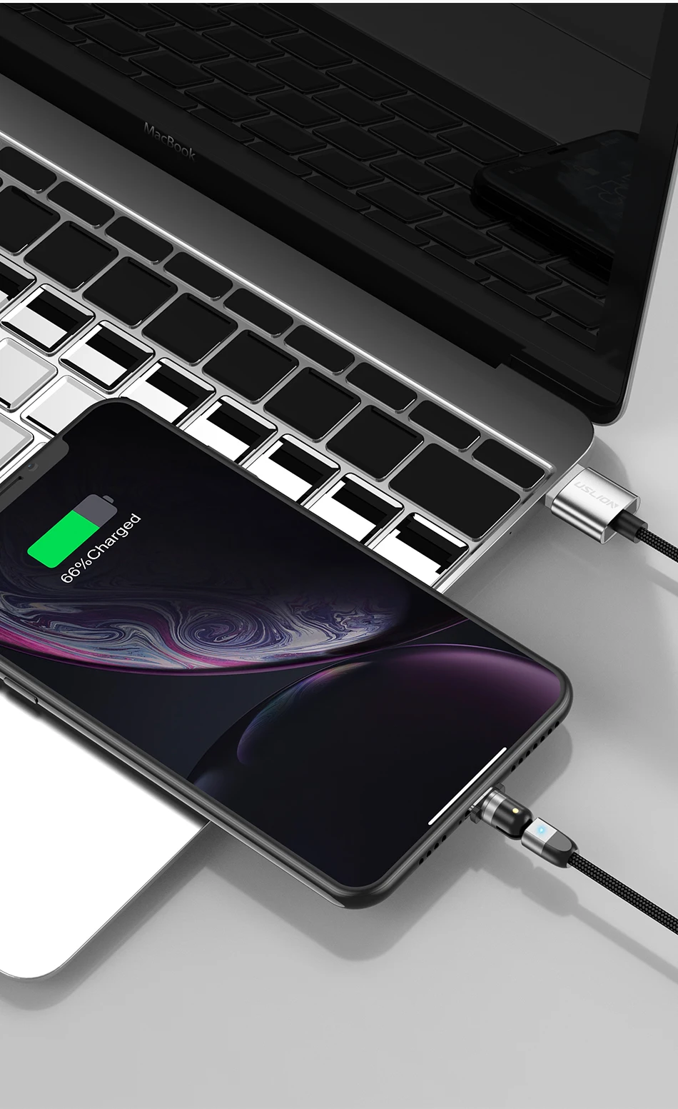 USLION Магнитный кабель usb type C Магнитный зарядный Micro usb кабель для iPhone samsung usb c Быстрая зарядка зарядный провод