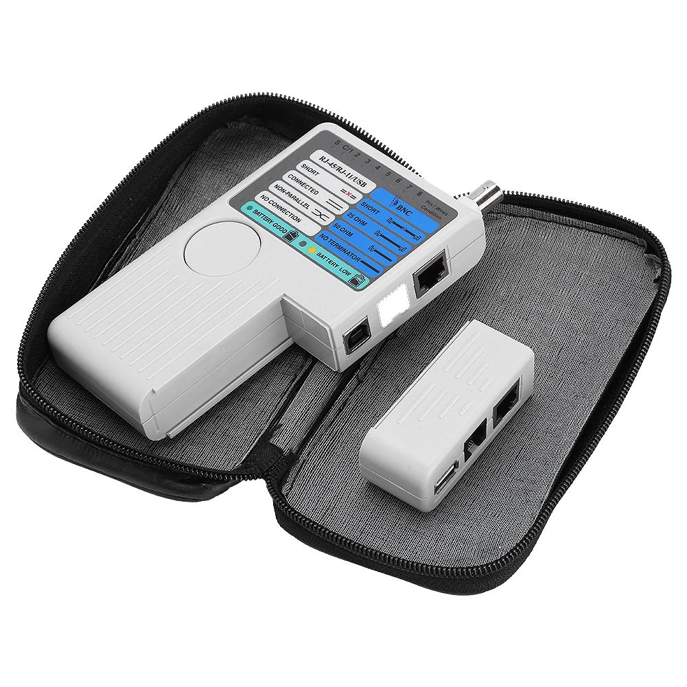

USB BNC Portable LED Indicator Multifunctional Easy Operation Telephone Wire Quick Response Professioanl Network Cable Tester