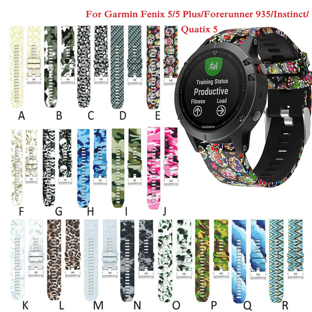 Ремешок для часов Силиконовый браслет для Garmin Fenix 5 Plus Замена наручного браслета Quick Release для Garmin forerunner 935 945 quatix 5