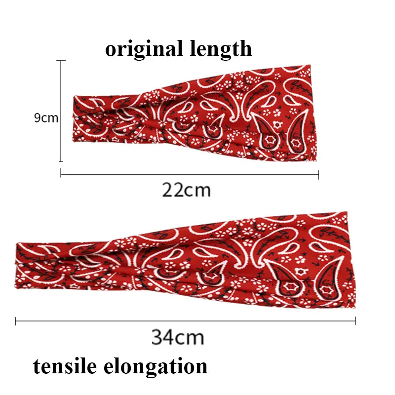 Повязка на голову в стиле бохо женская широкая Спортивная эластичная спортивная