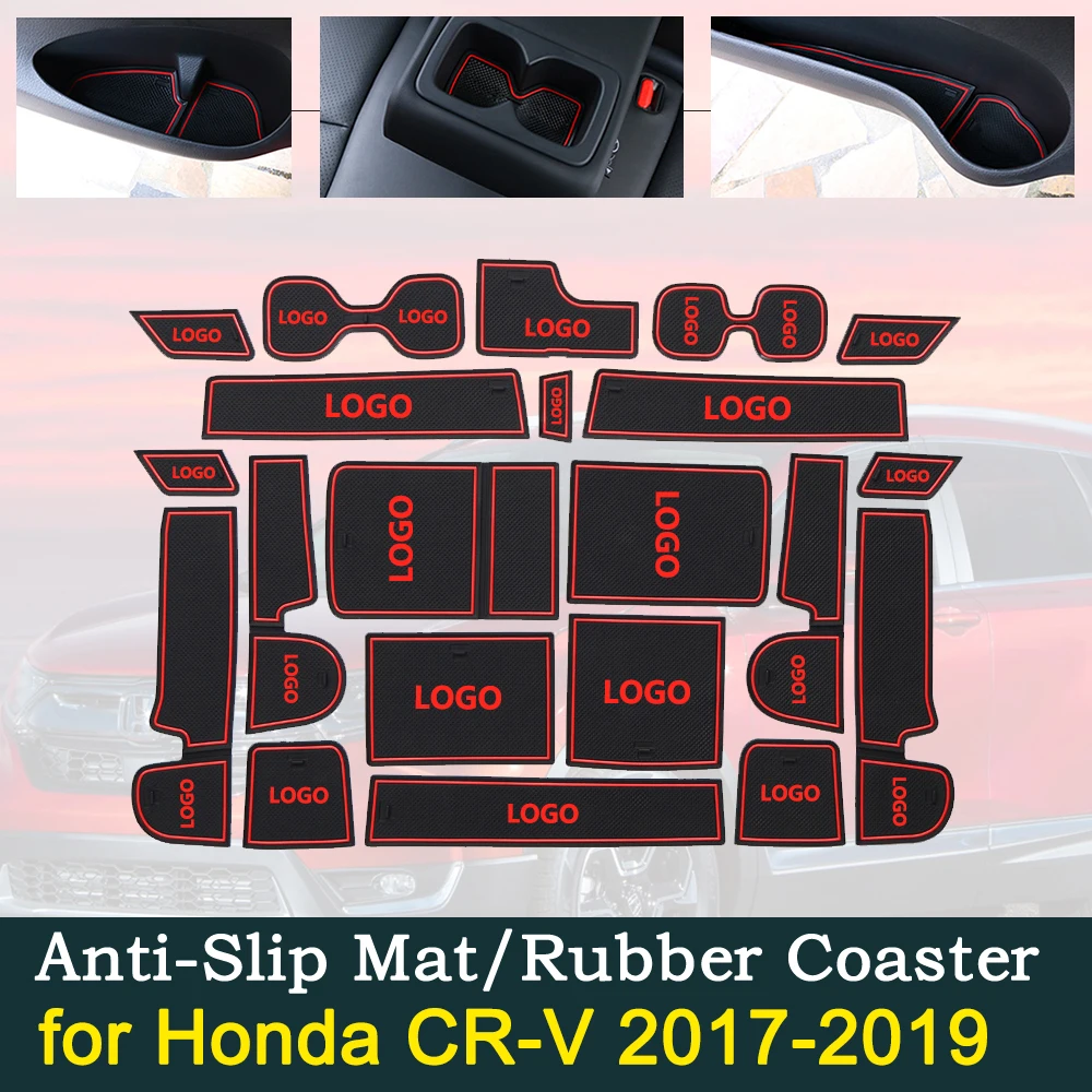 Противоскользящая резиновая накладка на дверь для Honda CRV CR V 5 Gen 2017 ~ 2019 2018 коврик с