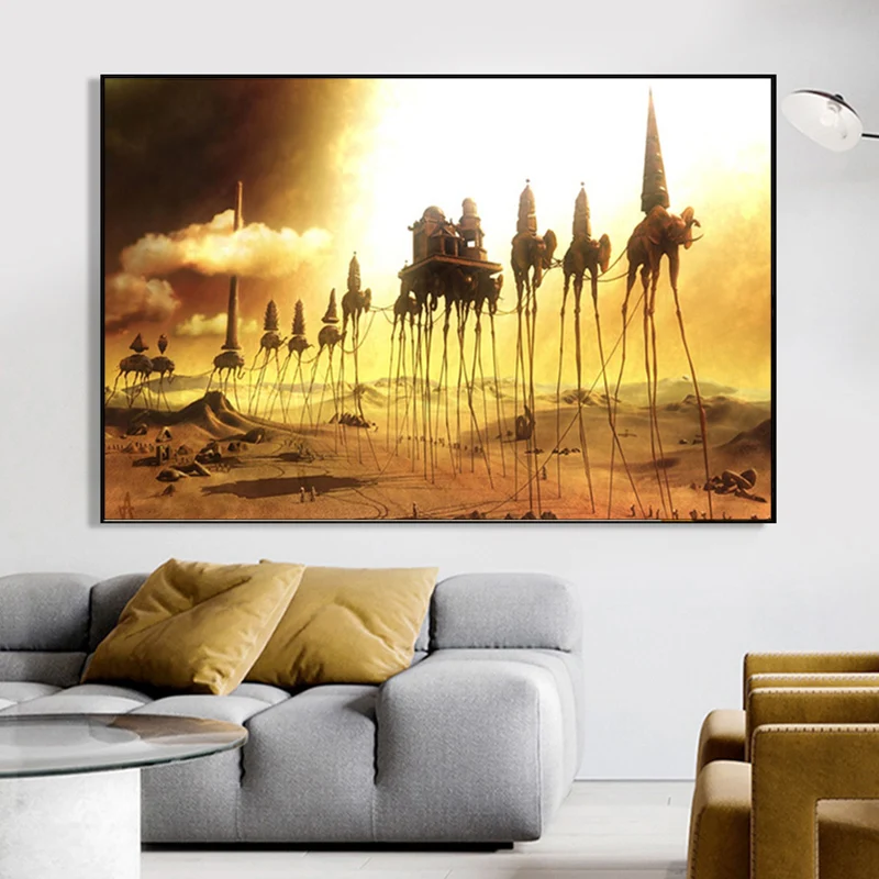 Караван Сальвадор Дали художественный плакат и принты сурререальный