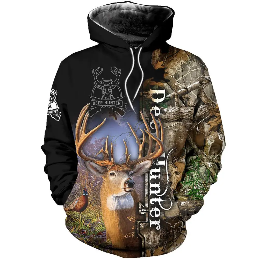 

Animal Deer Hunter Black New 3D Printed Mens Hoodie Harajuku Sweatshirt Unisex Casual Jacket Pullover sudadera hombre KJ064