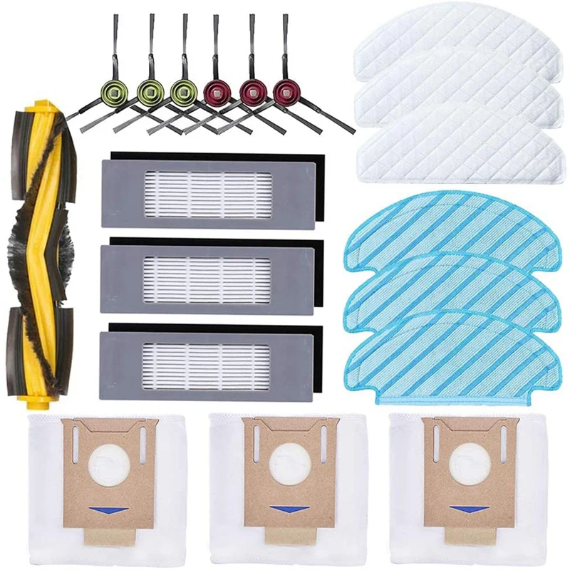 

Main Brush Accessories for Ecovacs Deebot Ozmo T8 AIVI T8 MAX Robot ,Main Brush,Side Brush,Filter,Mop Cloth,Dust Bag