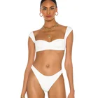 Сексуальные бикини Miyouj с низкой талией, комплект бикини, комплект из 2 предметов, костюмы, купальник пуш-ап, женский купальник, Новинка лета 2022, белый купальный костюм