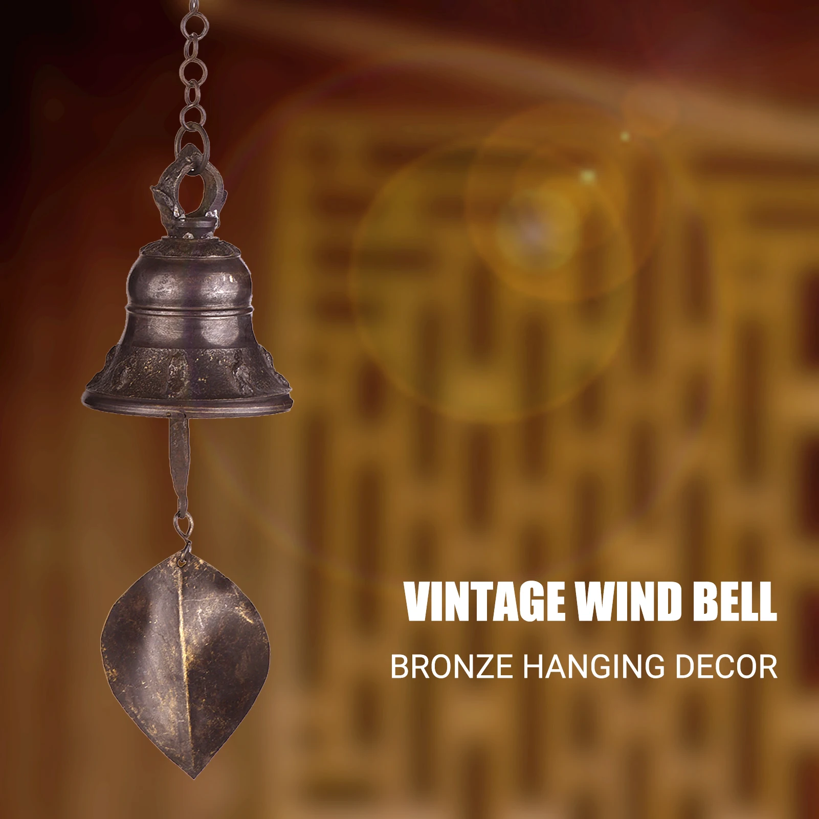 Wind Bell Vintage Style Hanging Chime Metal with Loop for Home Garden Yard Decor (6.5/8/10cm Diameter) | Спорт и развлечения