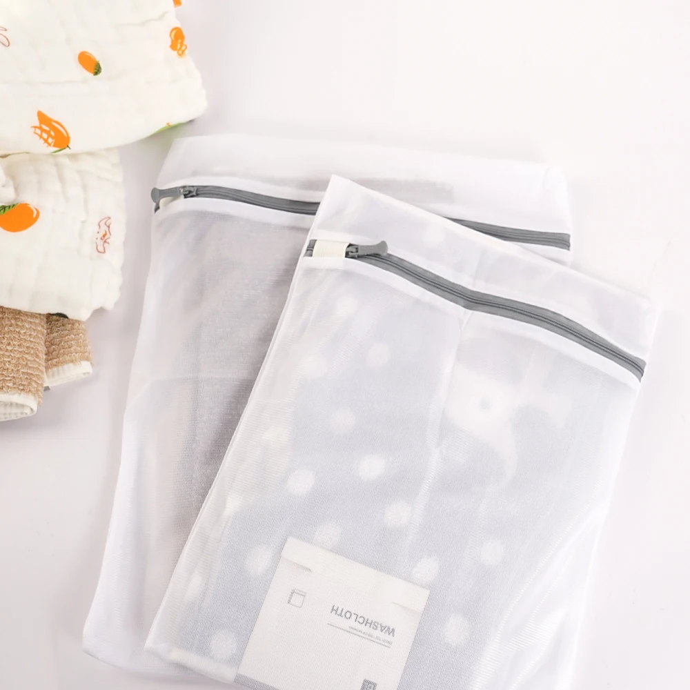 

3PCS Net Laundry Basket Laundry Bags for Clothes Washing Bag Durable Coarse Mesh Laundry Bag with Zip Closure Laundry Wash Bag