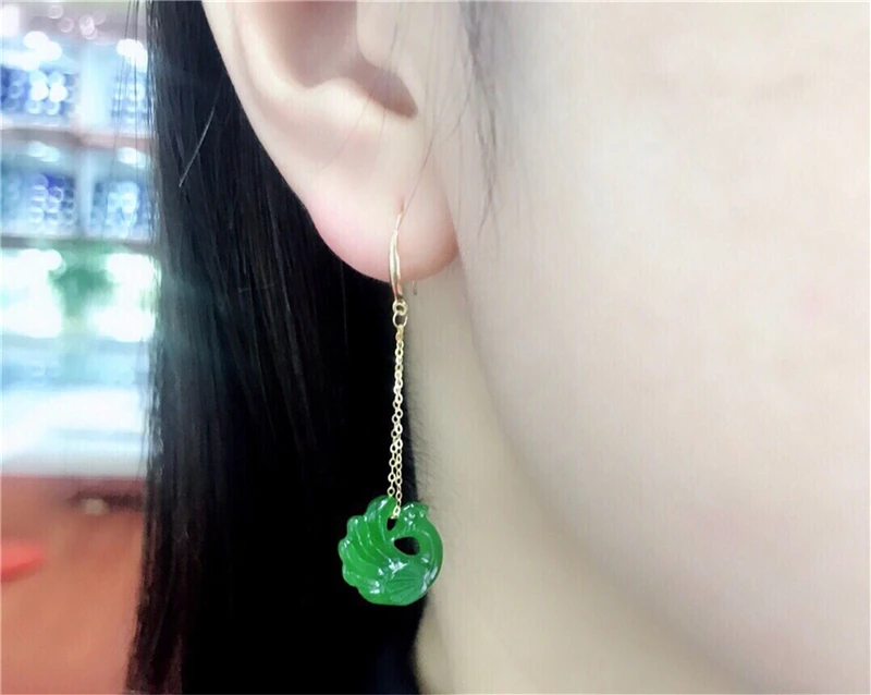 Новые серьги LETSFUN из натурального 18-каратного золота с натуральным китайским