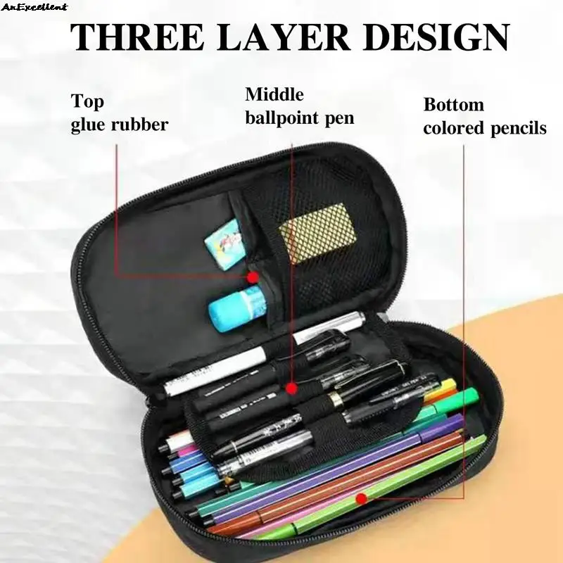 Чехол для карандаша большой емкости с рисунком животного чехол тигром школьные