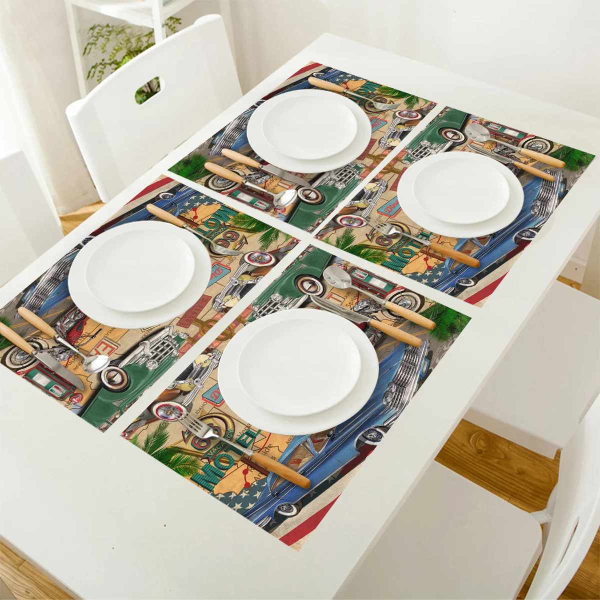 4/6 шт./набор декоративные коврики в стиле ретро | Дом и сад