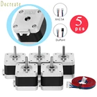 Шаговый двигатель Nema 17, электродвигатель с 42 двигателями 17HS4401, 1,5 А, 40 мм, 4 провода, запчасти для фрезерных 3D-принтеров с ЧПУ, 5 шт.