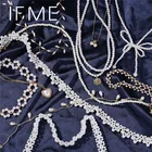 IF ME очаровательные жемчужные ожерелья в форме цветка сердца для женщин, ожерелье с кулоном в виде банта, модное колье, Жемчужное ювелирное изделие, подарки, новинка 2020