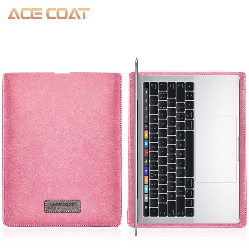 Pink Защитная сумка ACECOAT Jumbuck из искусственной кожи для Apple Macbook Air Pro Retina13 12 15 чехол для ноутбука mac book air 13 Чехол - Цвет: Pink