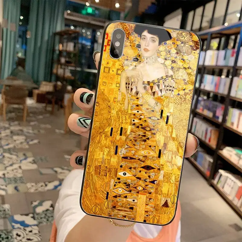 Мягкий чехол для телефона Kiss by Gustav Klimt закаленное стекло iPhone 11 Pro XR XS MAX 8X7 6S 6 Plus SE