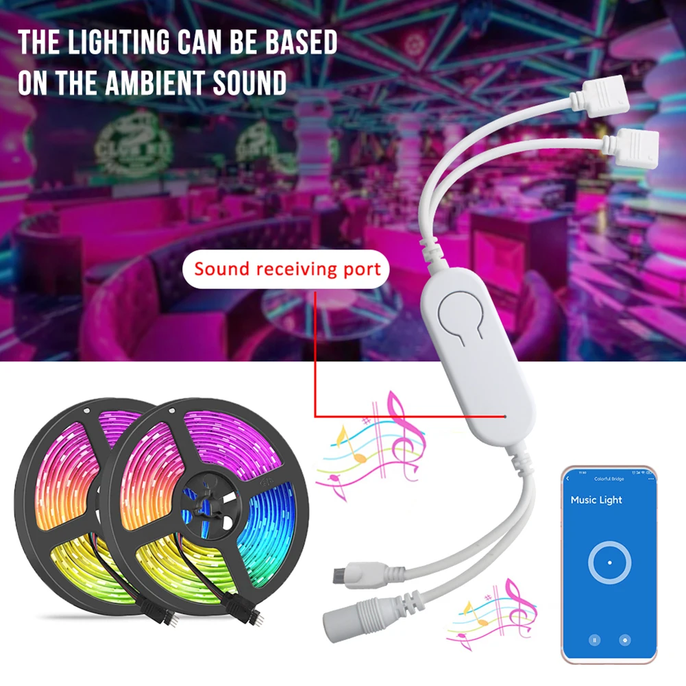 

DC5-12V Lamp Dimmer WiFi RGB Controller 24 Keys Music Remote Controller for LED Strip Light Accessories