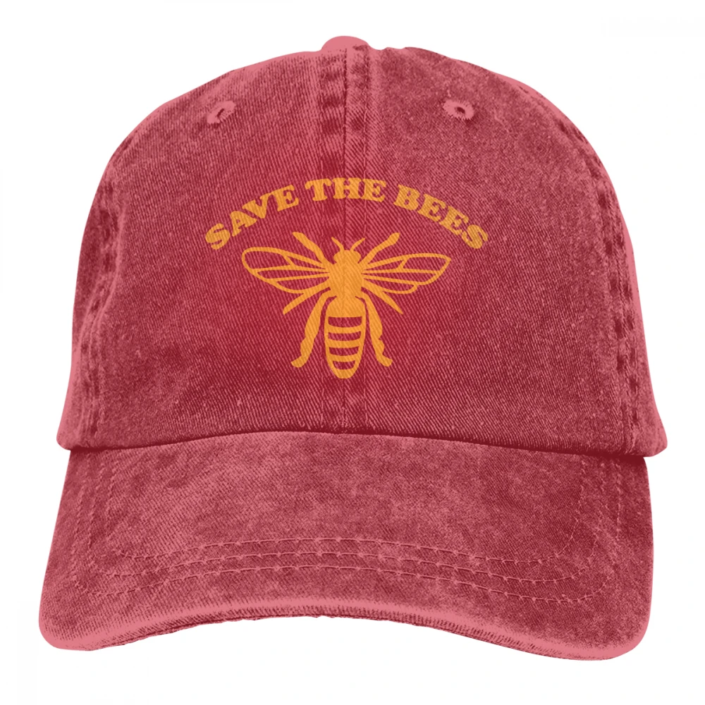 Save The Bee Casquette черные унисекс Мужские Женские джинсовые бейсболка с ремешком кепки регулируемые Гольф папа шляпа